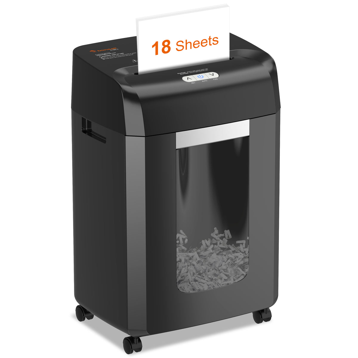 Bonsaii Paper Shredder 18-Sheet Cross Cut Heavy Duty Shredder for Home
