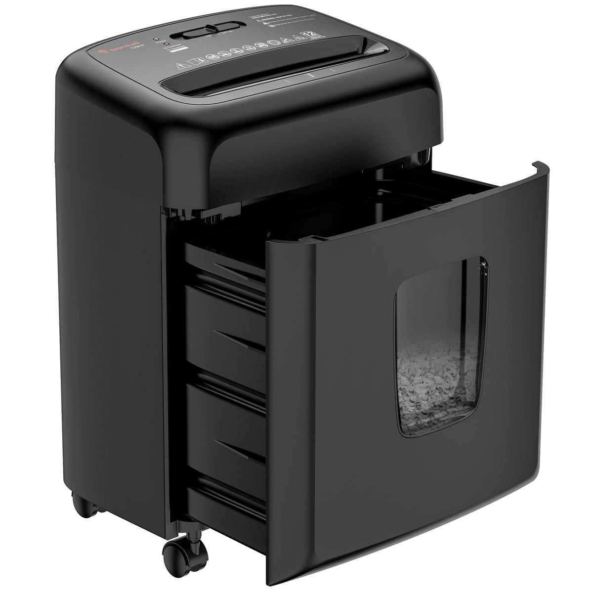Bonsaii 12-Sheet Cross Cut Paper Shredder with 4-Gallon Pullout Bin, C