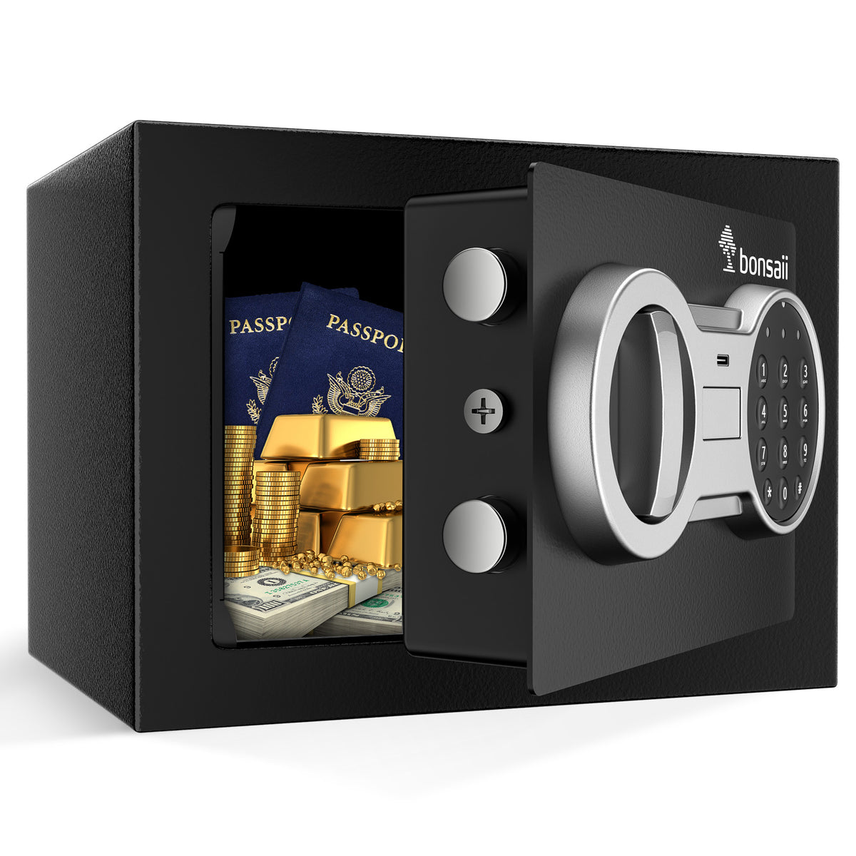 Bonsaii Large Safe Box 1.8 Cubic Feet With Digital Lock, Steel