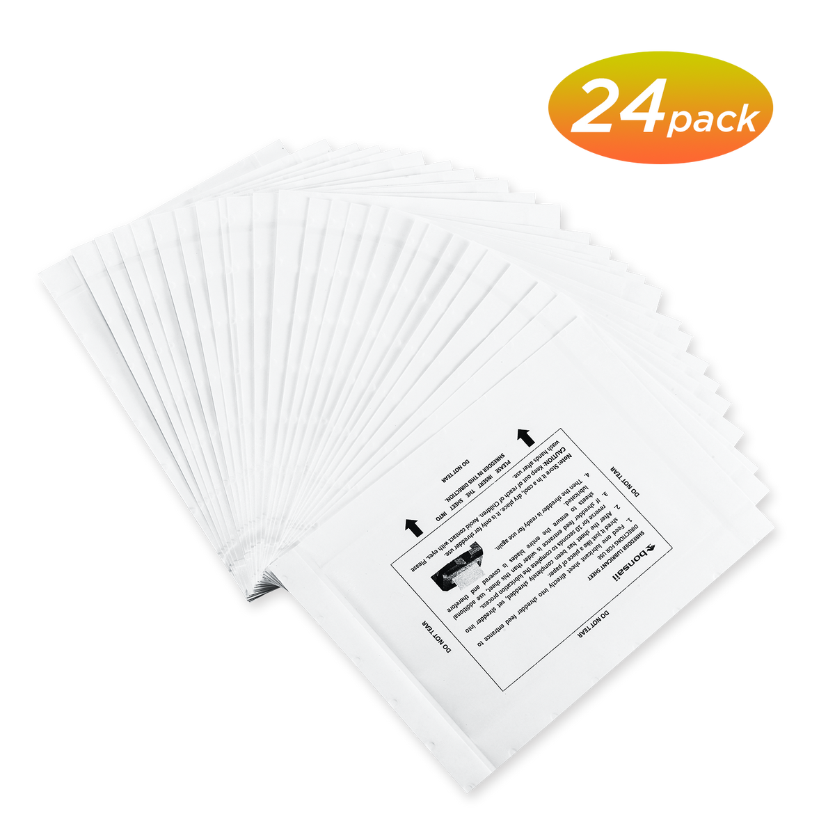 Bonsaii Paper Shredder Sharpening & Lubricant Sheets, 24-Pack Bonsaii Paper Shredder Sharpening & Lubricant Sheets, 24-Pack