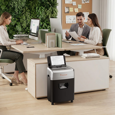Bonsaii 150-Sheet Auto Feed Micro-Cut Paper Shredder, 60-Minute Nonstop Heavy Duty Shredder for Office, 6 Gallon Bin, C290-A