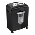 Bonsaii 12-Sheet, Crosscut Paper Shredder Credit Card Shredders with Pullout Basket for Home Office Use, Black (BS-266A)