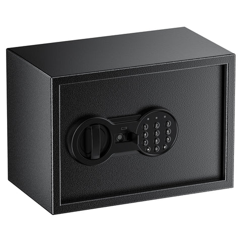 Bonsaii Safe Box, Home Safe with Electronic Digital Keypad, Personal Steel Lock Box with Removable Shelf, SF002