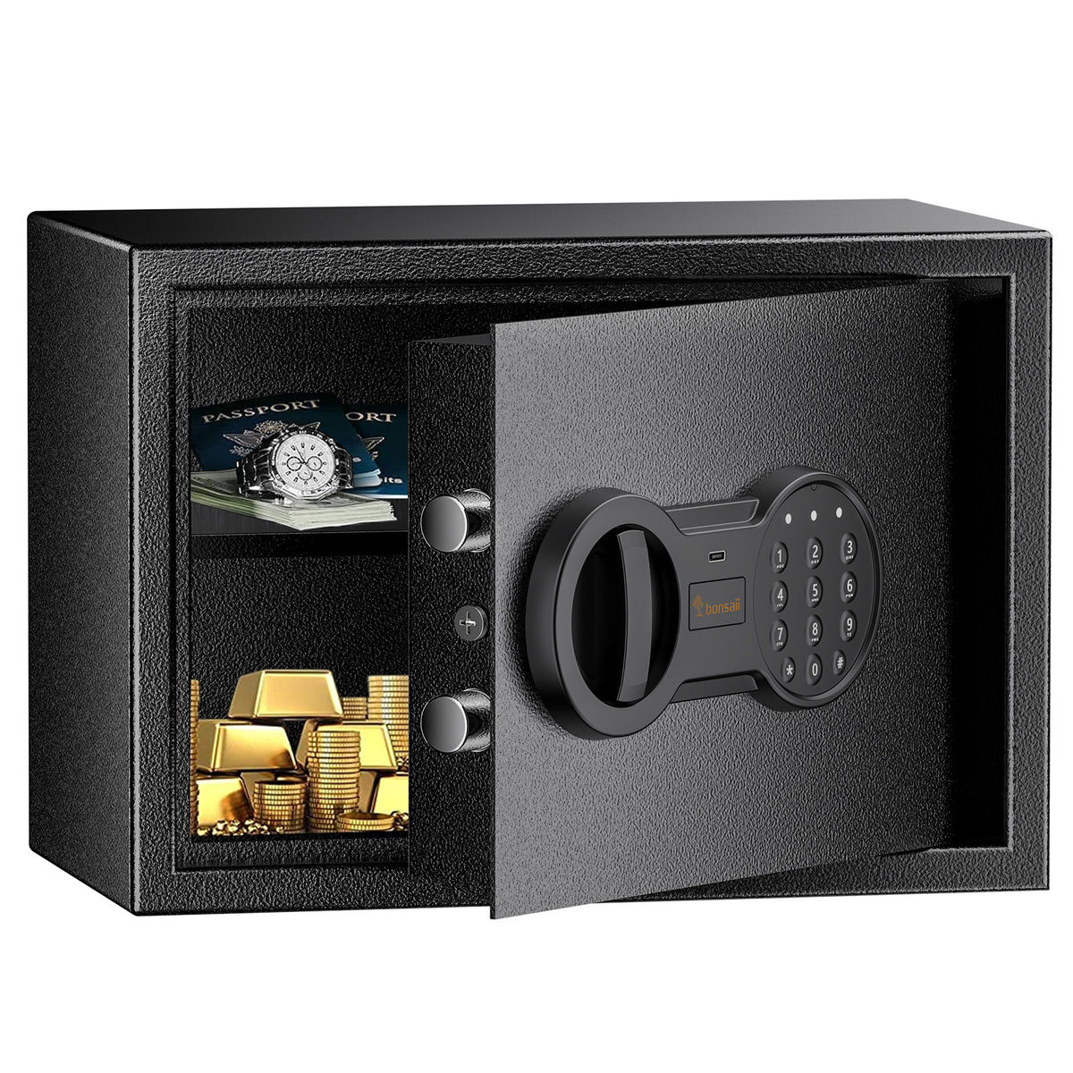 Bonsaii Safe Box, Home Safe with Electronic Digital Keypad, Personal S