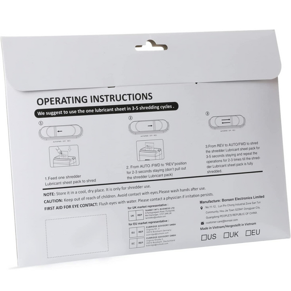 Bonsaii Paper Shredder Sharpening & Lubricant Sheets,24-Pack (8.7 x 7. Bonsaii Paper Shredder Sharpening & Lubricant Sheets,24-Pack (8.7 x 7.