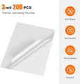 Bonsaii Laminating Sheets, 100 & 200 PCS 3mil Thermal Laminating Pouches, 9 x 11.5 inches,Clear and Durable, Suitable for Multiple Fields of Use