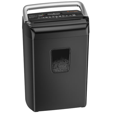 Bonsaii 12-Sheet Cross Cut Paper Shredder for Home Office Use with 5.5-Gallon Wastebasket (C279-B)