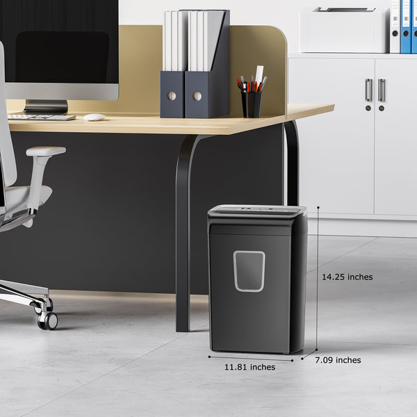 Bonsaii 12-Sheet Cross Cut Paper Shredder for Home Office Use with 5.5