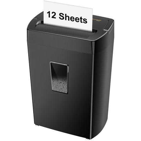 Bonsaii 12-Sheet Cross Cut Paper Shredder for Home Office Use with 5.5 Gals Wastebasket (BS-275A)