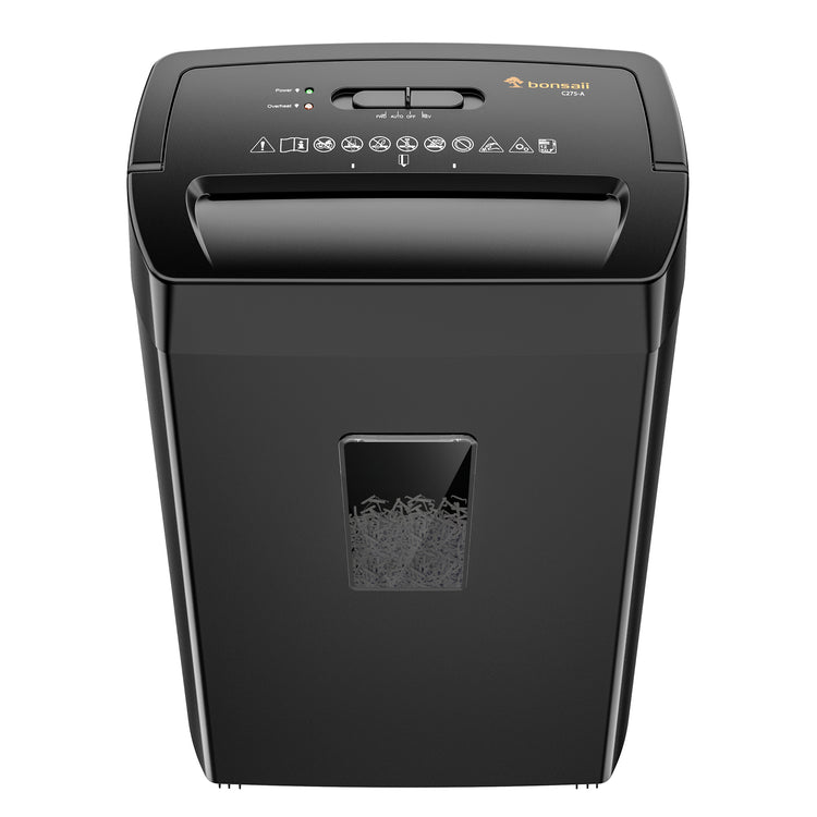 Bonsaii 12-Sheet Cross Cut Paper Shredder for Home Office Use with 5.5
