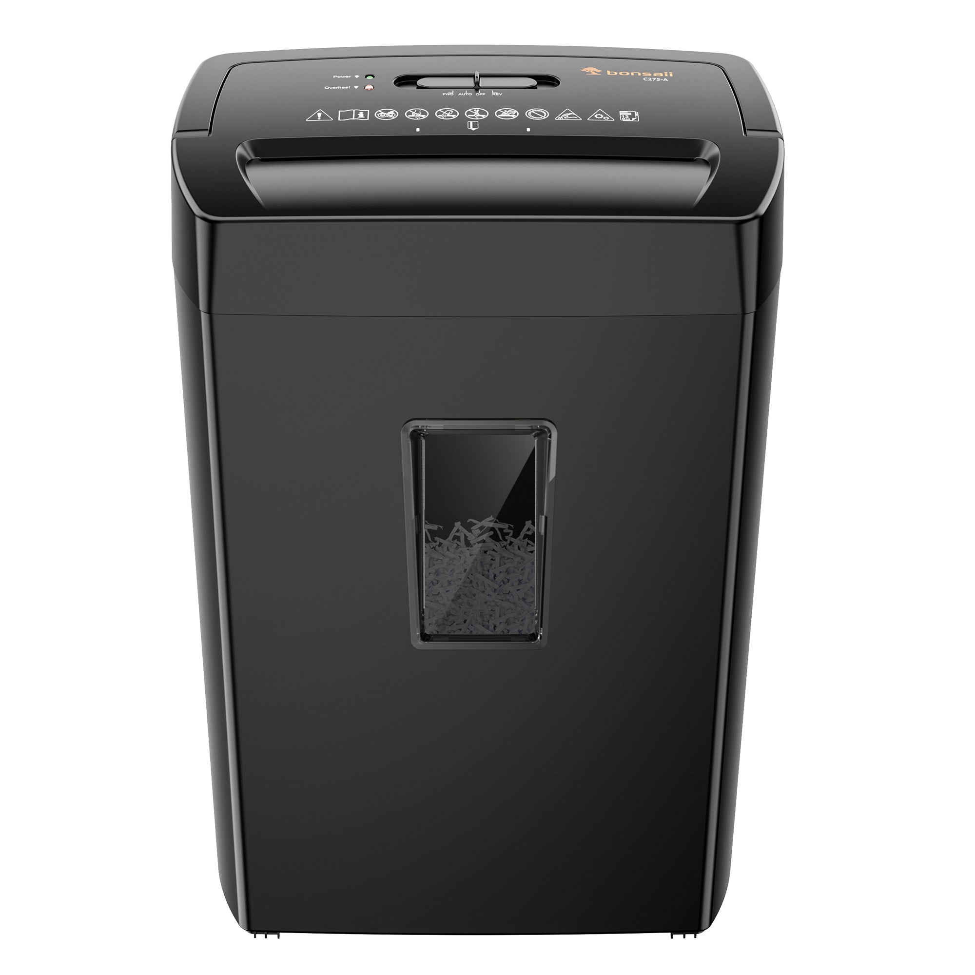 Bonsaii 12-Sheet Cross Cut Paper Shredder for Home Office Use with 5.5