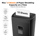 Bonsaii 12-Sheet Cross Cut Paper Shredder for Home Office Use with 5.5 Gals Wastebasket (BS-275A)
