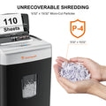 Bonsaii 110-Sheet Micro Cut Paper Shredder Auto Feed Heavy Duty Paper Shredder