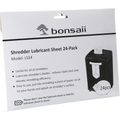 Bonsaii Paper Shredder Sharpening&Lubricant Sheets, 24-Pack
