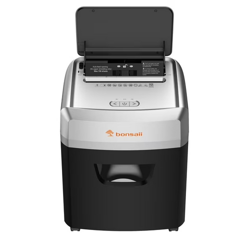 Bonsaii 150-Sheet Auto Feed Micro-Cut Paper Shredder, 60-Minute Nonstop Heavy Duty Shredder for Office, 6 Gallon Bin, C290-A