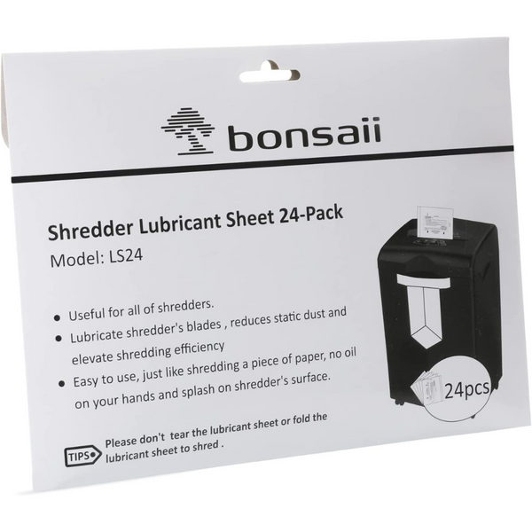 Bonsaii Paper Shredder Sharpening & Lubricant Sheets,24-Pack (8.7 x 7.