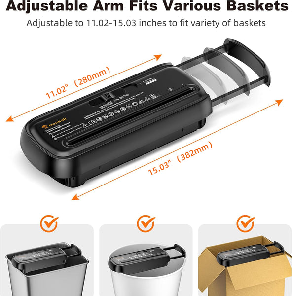 Susiページ3 Bonsaii Paper Shredder for Home Use, 8-Sheet Strip Cut Home