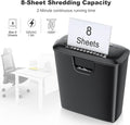 Bonsaii Paper Shredder for Home Use, 8-Sheet StripCut Home Office Shredder, CD/Credit Card Shredder Machine , 3.4 Gallons Wastebasket (S120-C)