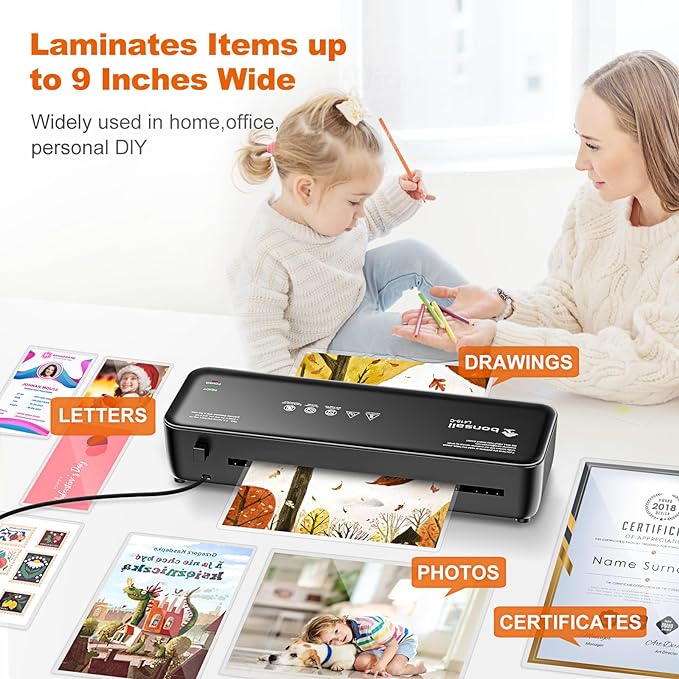 Bonsaii Laminator, 9 Inch 4 in-1 Thermal Laminator Machine with Never