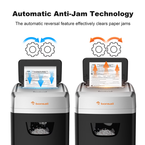 Bonsaii 150-Sheet Auto Feed Micro-Cut Paper Shredder, 60-Minute Nonstop Heavy Duty Shredder for Office, 6 Gallon Bin, C290-A