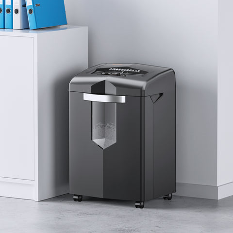 Bonsaii Heavy Duty Paper Shredder 20-Sheet 40-Minute Cross-Cut Office Shredder for Commercial Use, Shred CDs/Credit Cards (BS-144D)