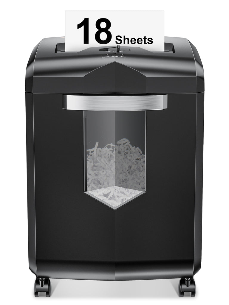 Bonsaii Paper Shredder 18-Sheet Cross-Cut Shredders for Home Office wi