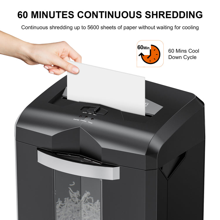 Bonsaii Paper Shredder 18-Sheet Cross-Cut Shredders for Home Office wi