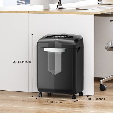 Bonsaii Paper Shredder 18-Sheet Cross-Cut Shredders for Home Office with Wastebasket