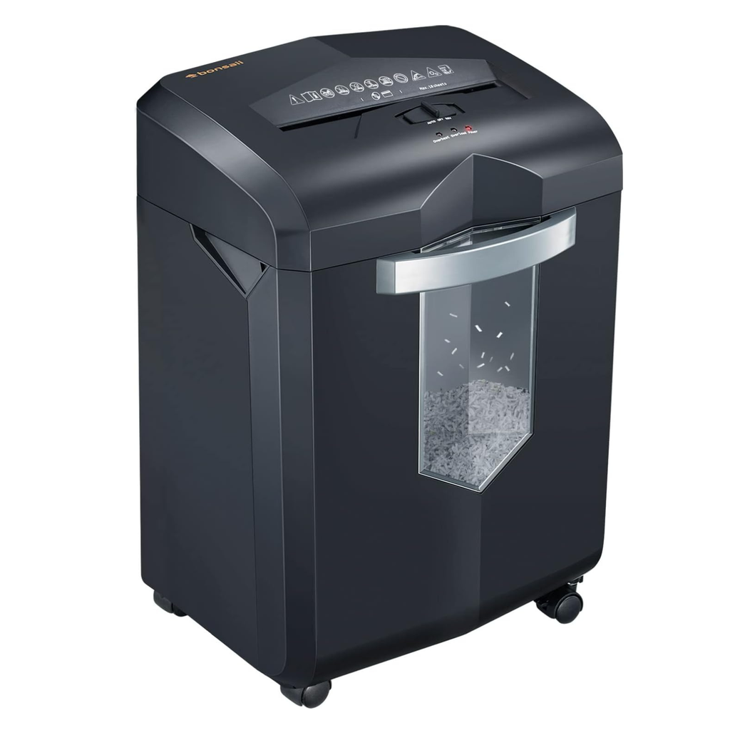 Bonsaii Micro-Cut Paper Shredder 14 Sheets Heavy Duty Shredder 60 Minutes Credit Cards Shredders for Home Office Use (BS-149D)
