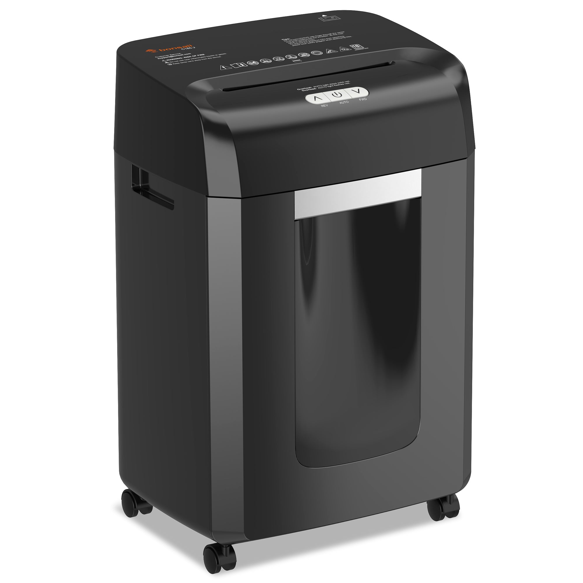 Bonsaii Paper Shredder 18-Sheet Cross Cut Heavy Duty Shredder for Home