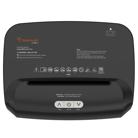 Bonsaii Paper Shredder 18-Sheet Cross Cut Heavy Duty Shredder for Home Office Use, C185-J