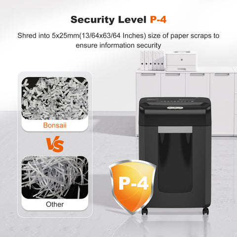Bonsaii Paper Shredder 18-Sheet Cross Cut Heavy Duty Shredder for Home Office Use, C185-J