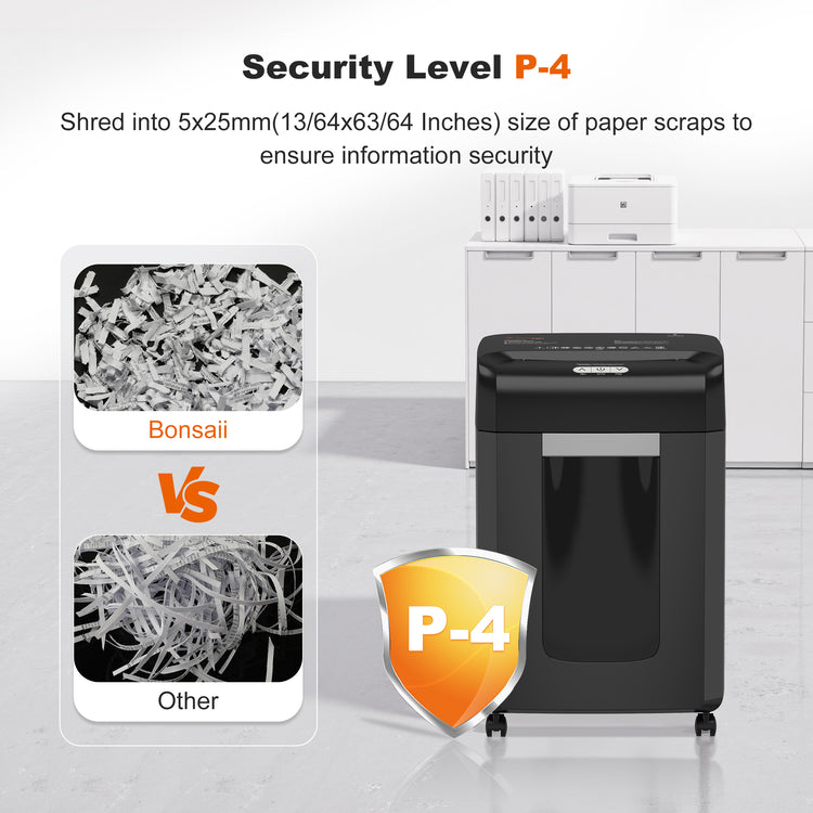 Bonsaii Paper Shredder 18-Sheet Cross Cut Heavy Duty Shredder for Home