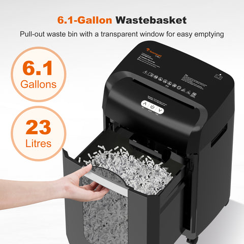 Bonsaii Paper Shredder 18-Sheet Cross Cut Heavy Duty Shredder for Home Office Use, C185-J