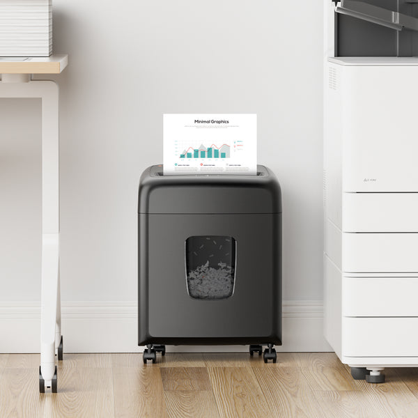 Bonsaii 12-Sheet Cross Cut Paper Shredder with 4-Gallon Pullout Bin, C