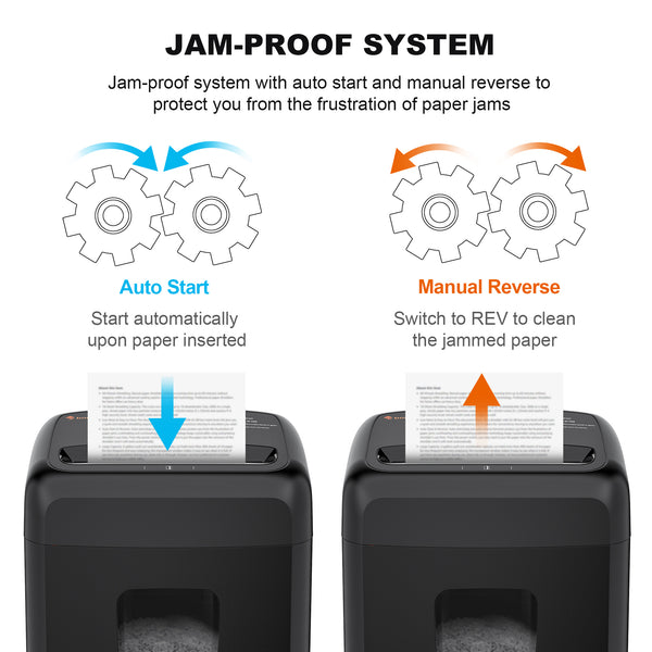 Bonsaii 12-Sheet Cross Cut Paper Shredder with 4-Gallon Pullout Bin, C