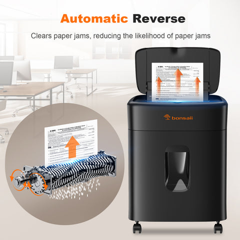 Bonsaii 100-Sheet Auto-Feed Shredder | P-4 Micro-Cut Security, 10-Min Runtime, 4.2-Gallon Bin | Home & Office Heavy Duty, C231-D