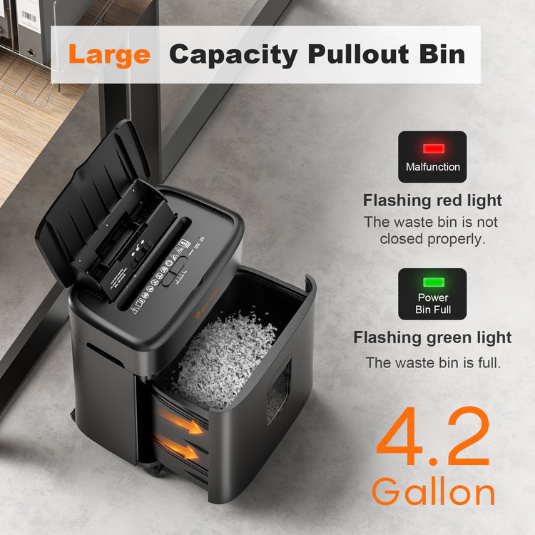 Bonsaii 100-Sheet Auto-Feed Shredder | P-4 Micro-Cut