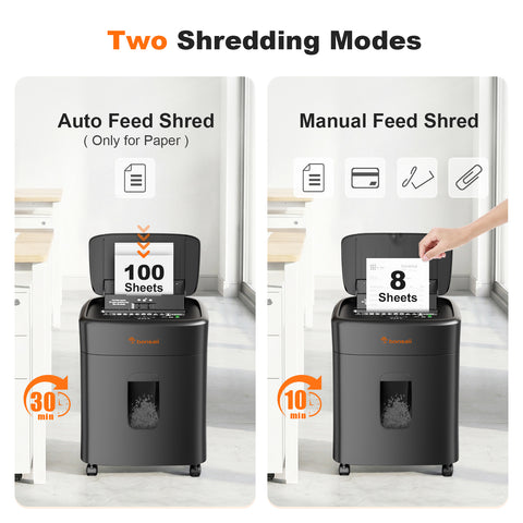 Bonsaii C231-D AutoFeed Shredder | 100-Sheet Auto-Feed & 8-Sheet Manual Micro-Cut Shredder