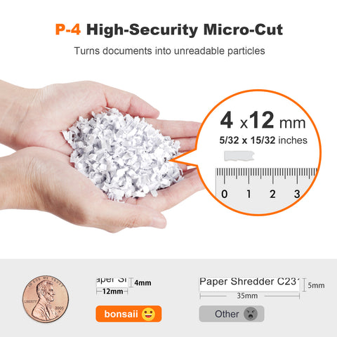 Bonsaii C231-D AutoFeed Shredder | 100-Sheet Auto-Feed & 8-Sheet Manual Micro-Cut Shredder