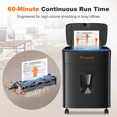 Bonsaii C231-D AutoFeed Shredder | 100-Sheet Auto-Feed & 8-Sheet Manual Micro-Cut Shredder