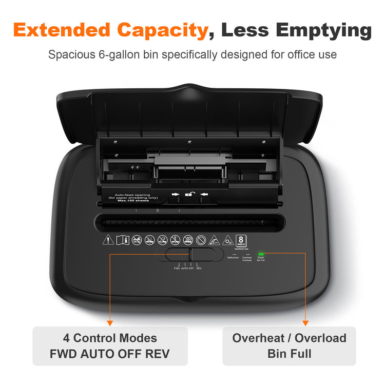 Bonsaii C231-D AutoFeed Shredder | 100-Sheet Auto-Feed & 8-Sheet Manua