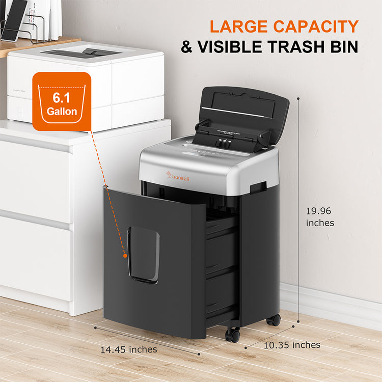 Bonsaii 110-Sheet Micro Cut Paper Shredder Auto Feeder Heavy Duty Pape