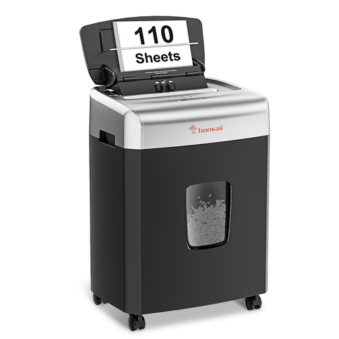 Bonsaii C233-B AutoFeed Shredder | 110-Sheet Auto-Feed & 12-Sheet Manual Micro-Cut Shredder