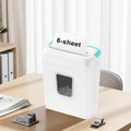Bonsaii 6-Sheet Crosscut Paper and Credit Card Shredder for Home Office with Handle for Document,Mail,Staple,Clip, Color Green+White, C237-B