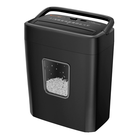 Bonsaii 6-Sheet Micro-Cut Paper Shredder for Home Office Use, Credit Cards Small Home Shredder with Portable Handle (C261-D)