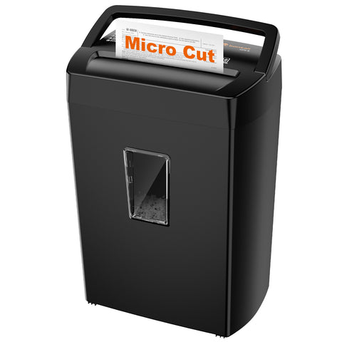 Bonsaii 10-Sheet Micro-Cut Paper Shredder | P-4 High Security, 5.5-Gallon Bin, 5-Min Continuous Runtime | Compact Shredder for Home & Small Office, C275-B