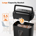 Bonsaii 10-Sheet Micro-Cut Paper Shredder | P-4 High Security, 5.5-Gallon Bin, 5-Min Continuous Runtime | Compact Shredder for Home & Small Office, C275-B