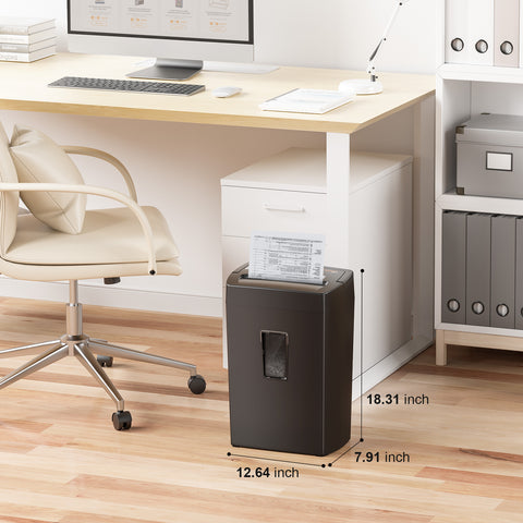 Bonsaii 10-Sheet Micro-Cut Paper Shredder | P-4 High Security, 5.5-Gallon Bin, 5-Min Continuous Runtime | Compact Shredder for Home & Small Office, C275-B