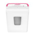 Bonsaii 6-Sheet Cross-Cut Paper Shredder for Home Office Use, White+Pink (C277-B )